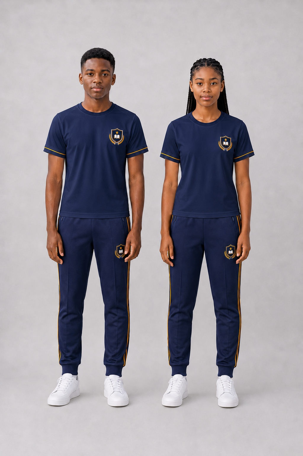 Tenue de gymnastique bleu marine